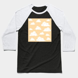 Pastel orange cloud print Baseball T-Shirt